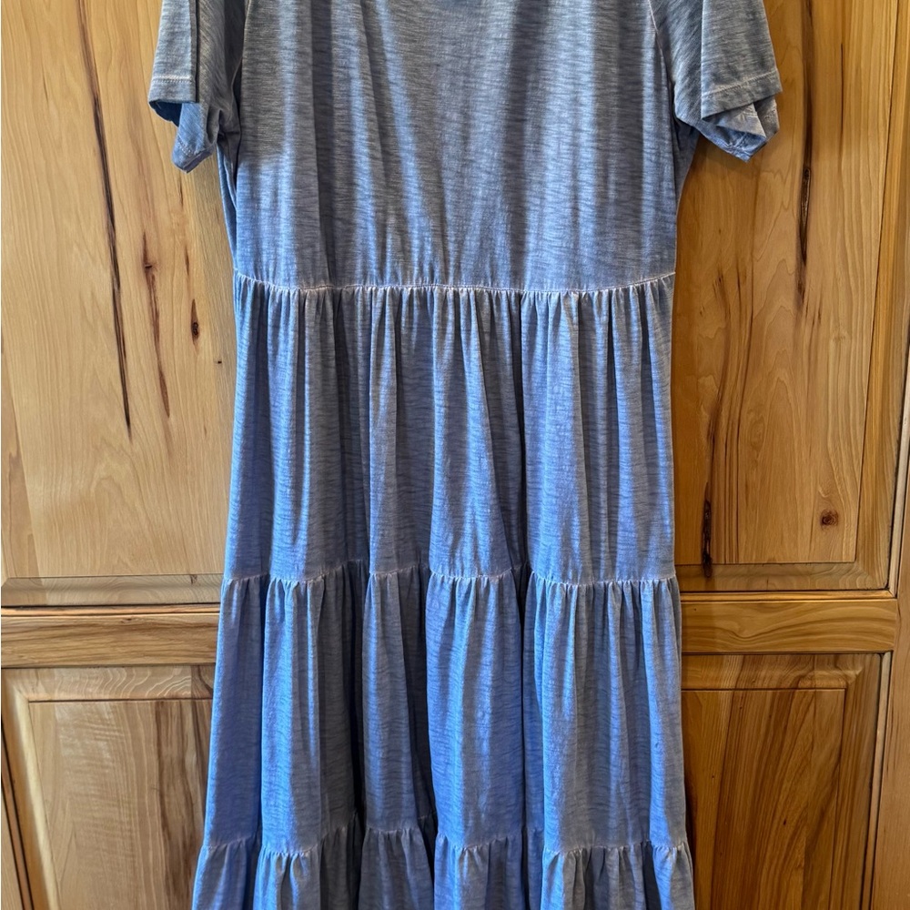 Intro. Soft Blue Tiered Dress